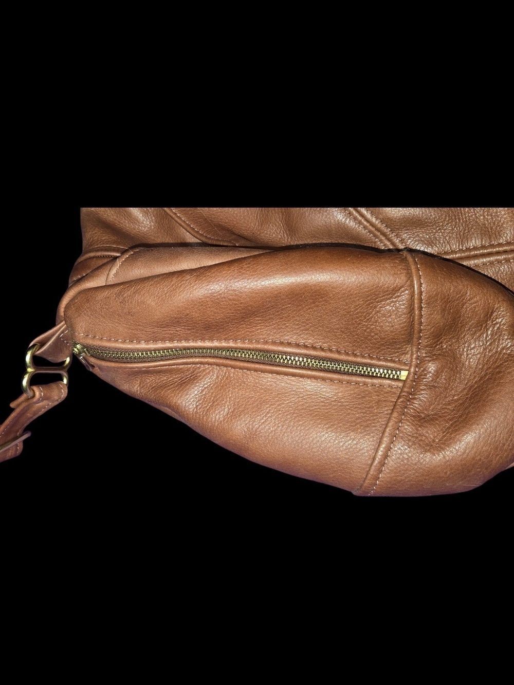 Victoria Leather Classic Shoulder Bag - Brown - Picture 7 of 16
